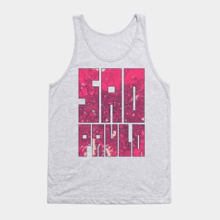 Sao Paulo, Brazil City Map Typography - Blossom Tank Top